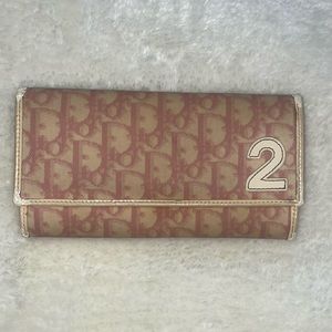 Authentic Dior Pink Trotter Logo Wallet